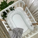 Protectie somn – Baby Nest co-sleeping cu doua fete, alb-gri (6)